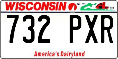WI license plate 732PXR