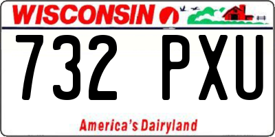WI license plate 732PXU