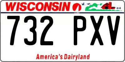 WI license plate 732PXV