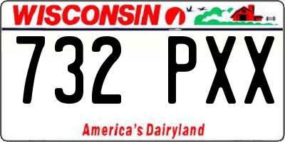 WI license plate 732PXX