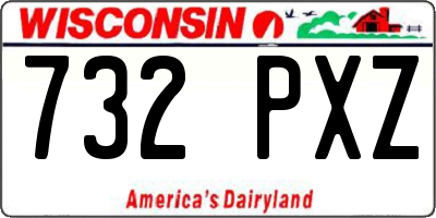 WI license plate 732PXZ