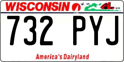 WI license plate 732PYJ