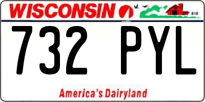 WI license plate 732PYL