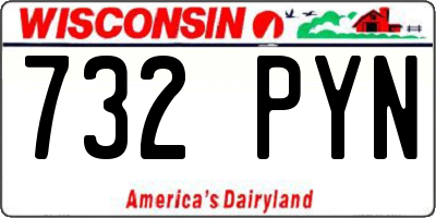 WI license plate 732PYN
