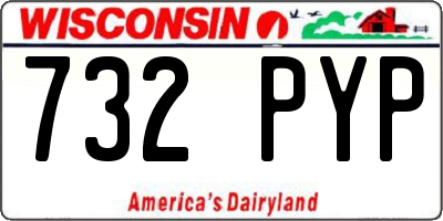WI license plate 732PYP
