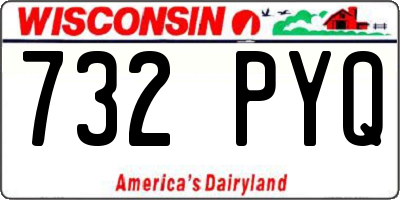 WI license plate 732PYQ