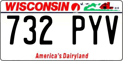 WI license plate 732PYV