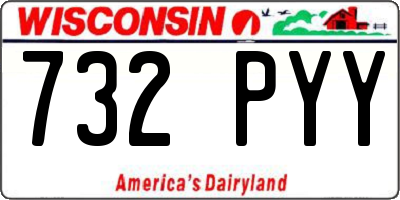 WI license plate 732PYY