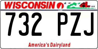 WI license plate 732PZJ