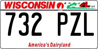 WI license plate 732PZL