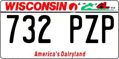 WI license plate 732PZP