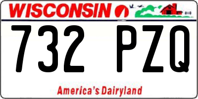 WI license plate 732PZQ