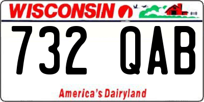 WI license plate 732QAB