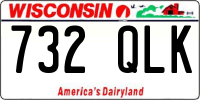 WI license plate 732QLK