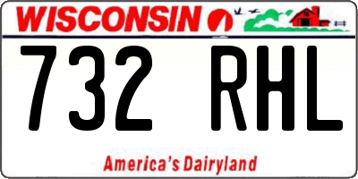 WI license plate 732RHL