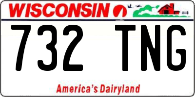 WI license plate 732TNG