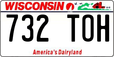 WI license plate 732TOH
