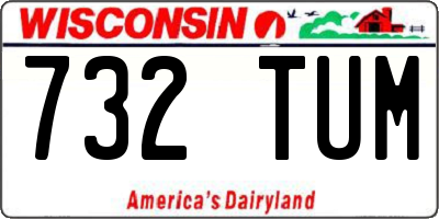 WI license plate 732TUM