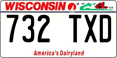 WI license plate 732TXD