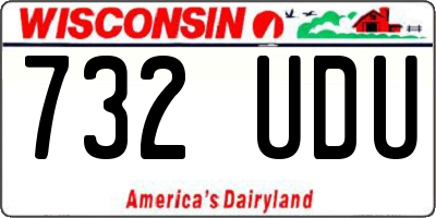 WI license plate 732UDU