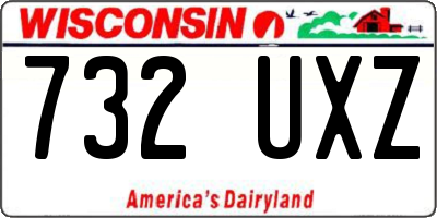 WI license plate 732UXZ