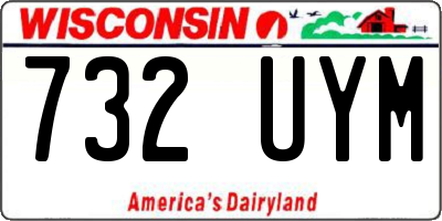 WI license plate 732UYM