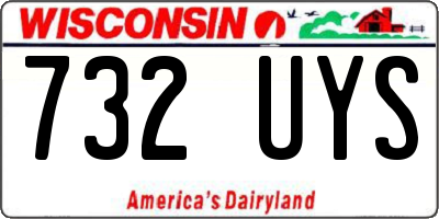 WI license plate 732UYS