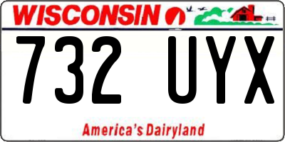 WI license plate 732UYX