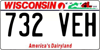 WI license plate 732VEH
