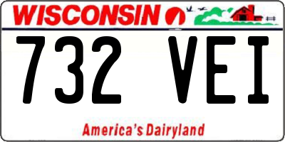 WI license plate 732VEI