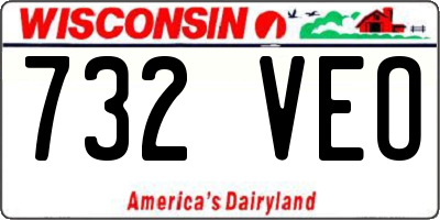 WI license plate 732VEO