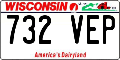 WI license plate 732VEP
