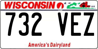 WI license plate 732VEZ