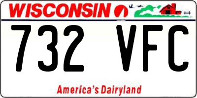 WI license plate 732VFC