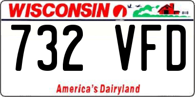WI license plate 732VFD