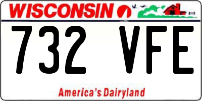 WI license plate 732VFE