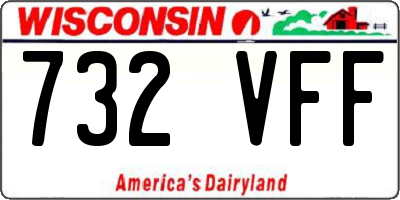 WI license plate 732VFF