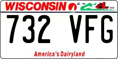 WI license plate 732VFG