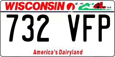 WI license plate 732VFP
