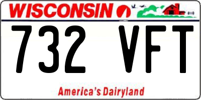 WI license plate 732VFT