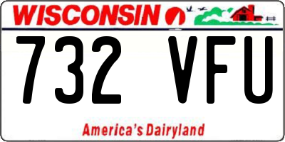 WI license plate 732VFU