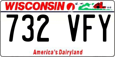 WI license plate 732VFY