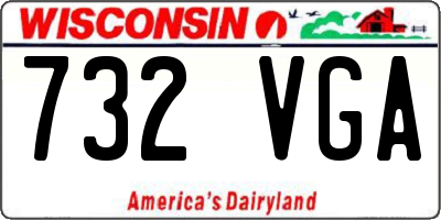 WI license plate 732VGA