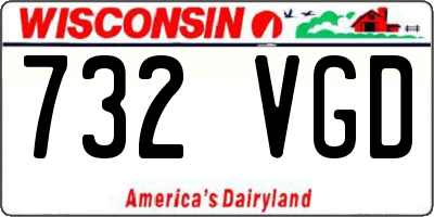 WI license plate 732VGD