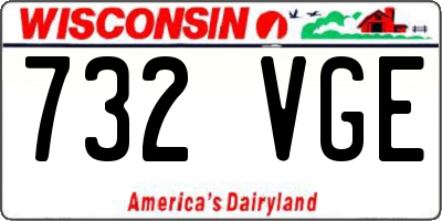 WI license plate 732VGE