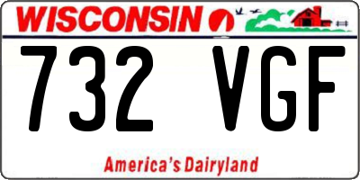 WI license plate 732VGF
