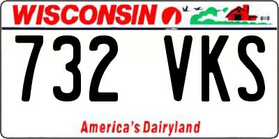 WI license plate 732VKS