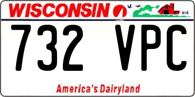 WI license plate 732VPC