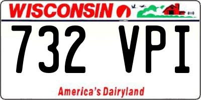 WI license plate 732VPI