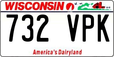 WI license plate 732VPK